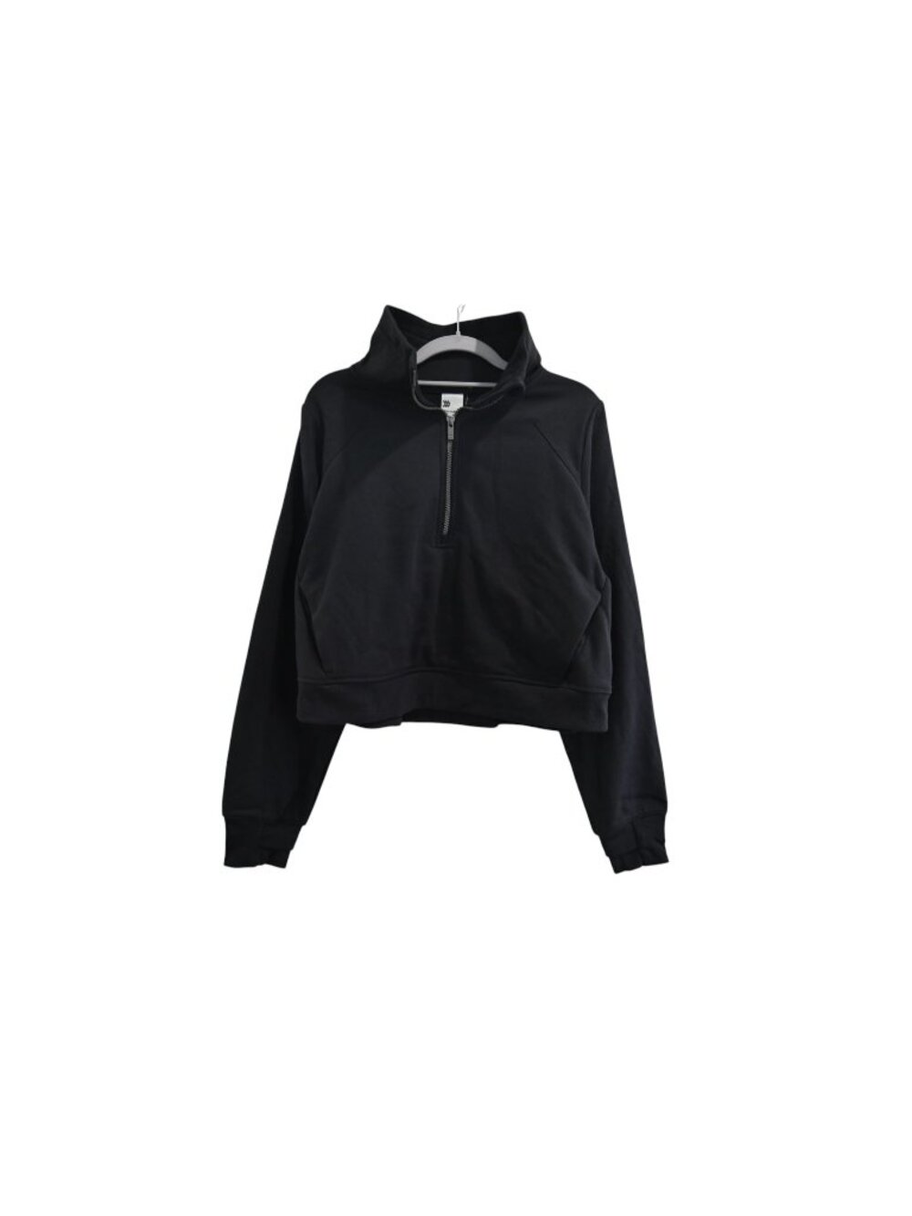 NWT All In Motion Core Fleece Mock Neck Boxy Fit 1/2 Zip Crop Sweatshirt Sz M
